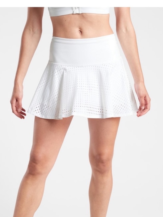 Athleta Dresses & Skirts - Athleta A-Game 14” Mesh Tennis Skort White Small